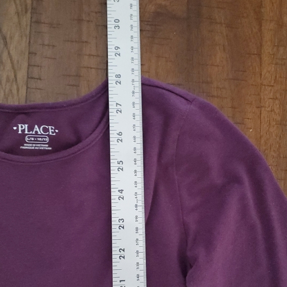 The Children's Place Girls Long Sleeve Purple Dress - Size L (10/12) - Picture 6 of 8